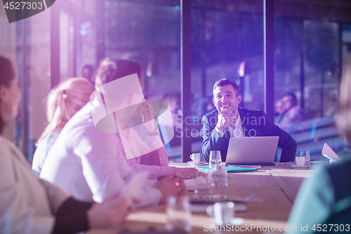 Image of young business team on meeting at office