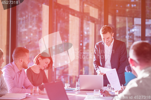 Image of young business team on meeting at office