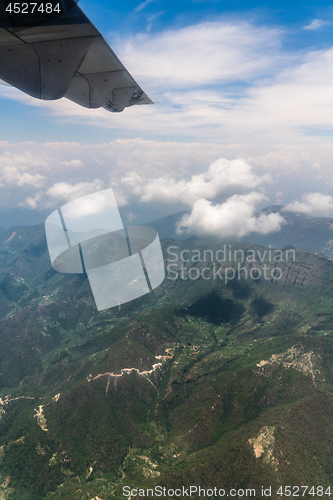 Image of Nepal and Himalayas landscape view from airplane