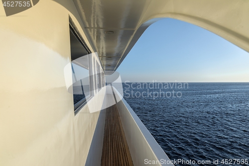 Image of Corridor of luxury yacht