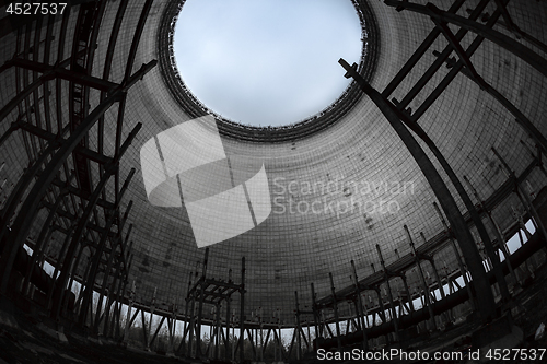 Image of Cooling Tower of Reactor Number 5 In at Chernobyl Nuclear Power Plant, 2019