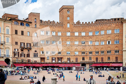 Image of View of Piazza del Campo square in Siena