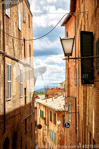 Image of Street view of city Siena, Italy