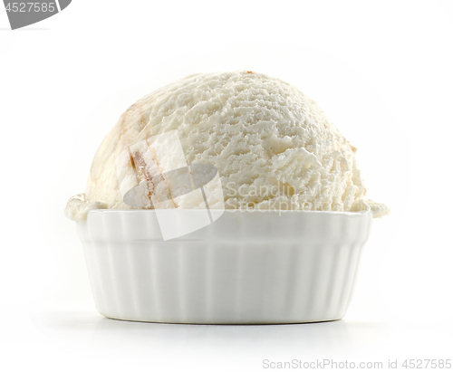 Image of ice cream in small white bowl