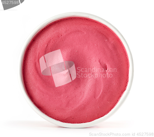 Image of ice cream on white background