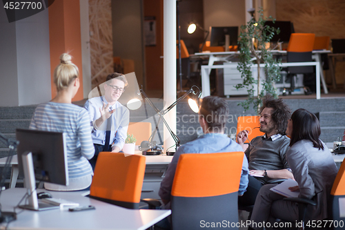 Image of Young Business Team At A Meeting at modern office building