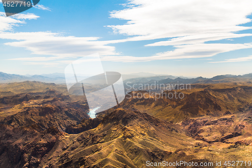 Image of view of grand canyon cliffs and colorado river