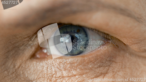 Image of close up of senior woman eye