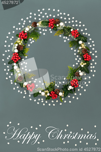 Image of Happy Christmas Wreath Decoration 