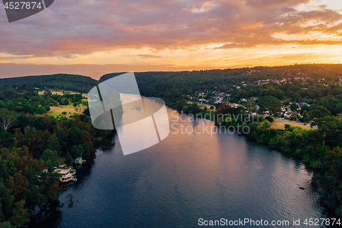 Image of Speedboat on Nepean River at sunset