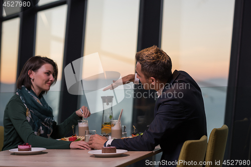 Image of Couple on a romantic dinner at the restaurant