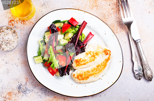 Image of chicken and salad