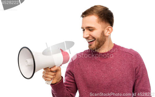 Image of smiling man with megaphone