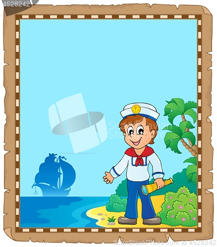 Image of Parchment with young sailor