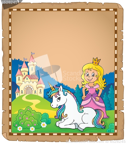 Image of Princess and unicorn theme parchment 2