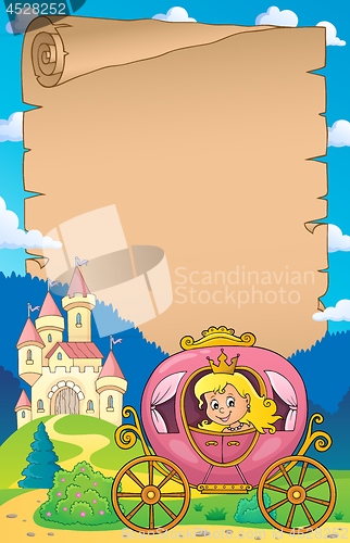 Image of Princess in carriage theme parchment 1