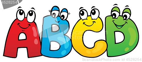 Image of Cartoon ABCD letters theme 1