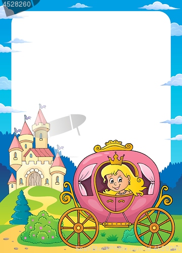 Image of Princess in carriage theme frame 1