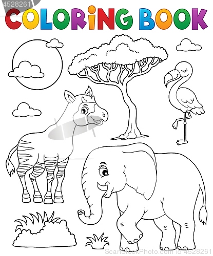 Image of Coloring book African nature topic 6