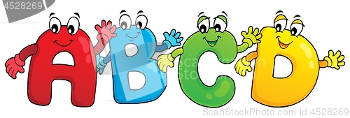 Image of Cartoon ABCD letters theme 3