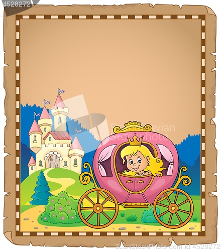 Image of Princess in carriage theme parchment 2
