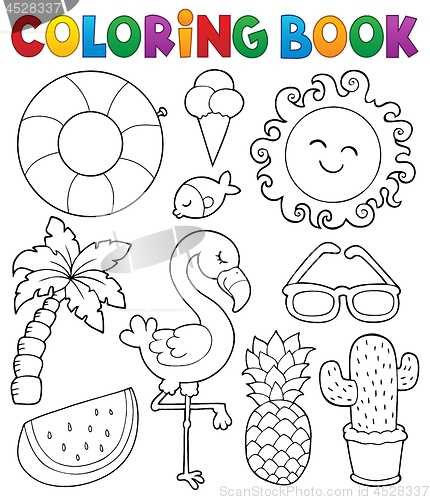 Image of Coloring book summer theme collection 1