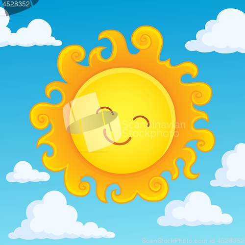 Image of Happy sleeping sun theme image 4