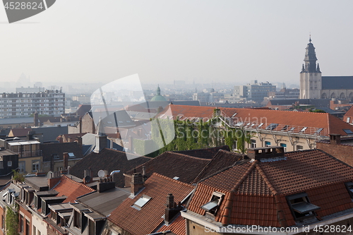 Image of view from above the top of tower