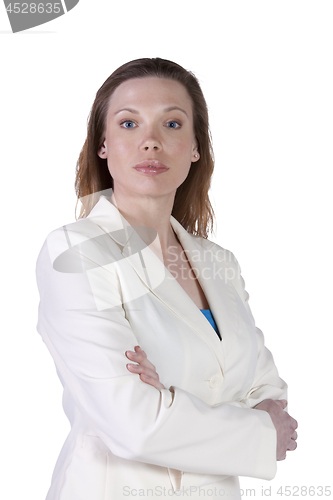 Image of Cute Businesswoman with her arms crossed