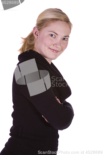 Image of Cute Woman with her arms crossed