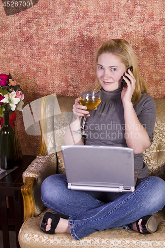 Image of Girl working on her Laptop