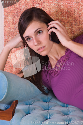 Image of Teenager Talking on the Cell Phone 