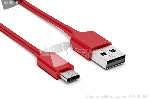 Image of Red usb cables