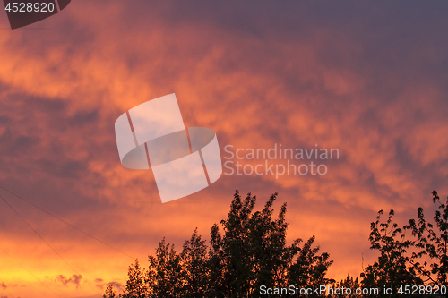 Image of  Sky with beautiful sunset