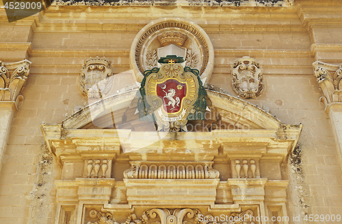 Image of Details of the Saint Paul cathedral in Mdina
