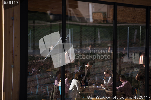 Image of Business Team At A Meeting at modern office building