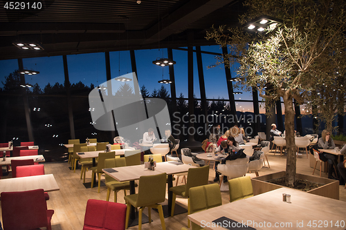 Image of lovely evening at a luxury restaurant