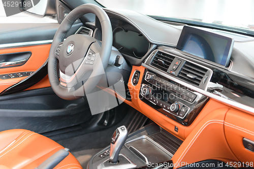 Image of Interior of new flagship model BMW 7 Series full-size luxury sed