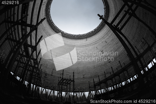 Image of Cooling Tower of Reactor Number 5 In at Chernobyl Nuclear Power Plant, 2019