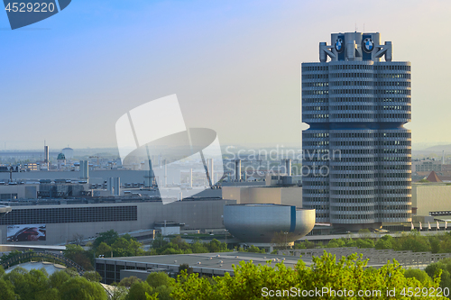 Image of BMW Headquarters office tower and manufacturing plants