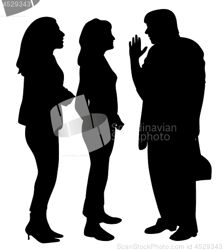 Image of Elderly woman telling an interesting story to two young curious girls