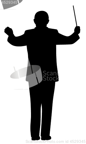 Image of Music conductor silhouette