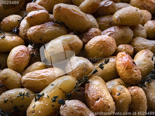 Image of Roasted potatoes, close up