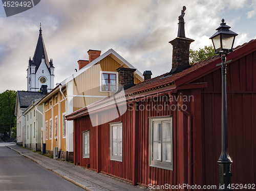 Image of Nora, Sweden. Sunny day in the city, summer