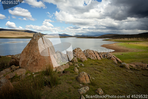 Image of Beautiful lake in Snowy High Plains Kosciuszko National Park