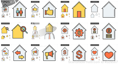 Image of Real estate line icon set.
