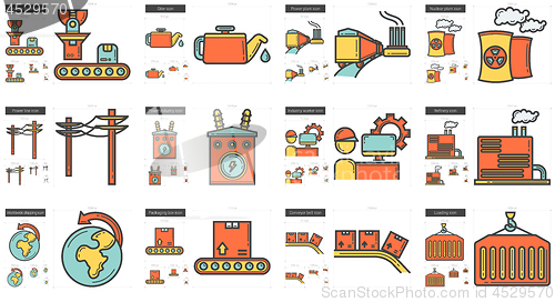 Image of Industry line icon set.