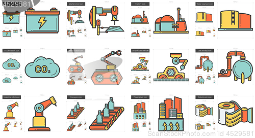 Image of Industry line icon set.
