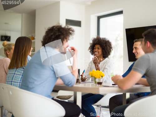 Image of Multiethnic startup Business Team At A Meeting at modern office 