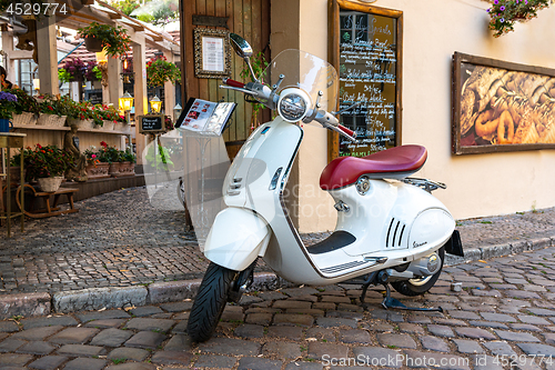 Image of Vintage white scooter
